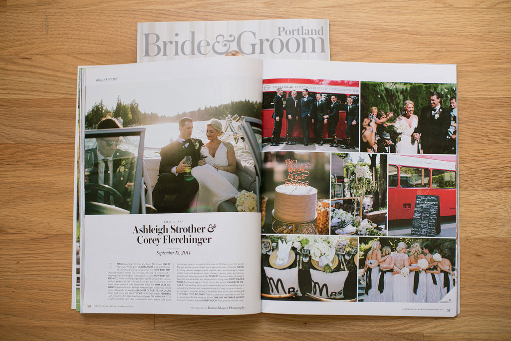 Published Wedding Photographer Portland Bride & Groom Magazine Feature